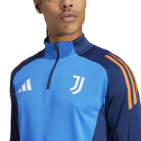 adidas Juventus Trainingspak 1/4-Zip 2024-2025 Blauw Oranje Wit