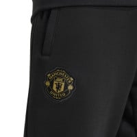 adidas Manchester United CNY Pantalon de Jogging 2024-2025 Noir Rouge Doré