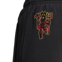 adidas Manchester United CNY Pantalon de Jogging 2024-2025 Noir Rouge Doré