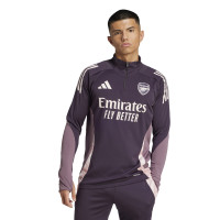 adidas Arsenal Trainingspak 1/4-Zip 2024-2025 Donkerpaars Beige Paars