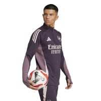 adidas Arsenal Trainingspak 1/4-Zip 2024-2025 Donkerpaars Beige Paars