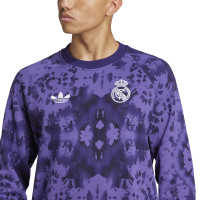 adidas Real Madrid CNY Sweat-Shirt 2024-2025 Mauve Blanc