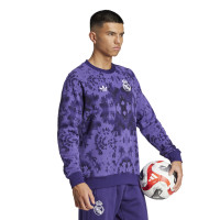 adidas Real Madrid CNY Sweat-Shirt 2024-2025 Mauve Blanc