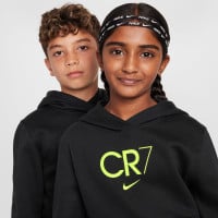 Nike CR7 Club Fleece Sweat à Capuche Enfants Noir Néon Jaune