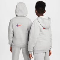 Nike CR7 Club Fleece Sweat à Capuche Enfants Gris Clair Doré Bleu Rose