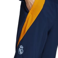 adidas Real Madrid Presentatie Trainingspak Full-Zip 2024-2025 Donkerblauw Oranje Lichtblauw