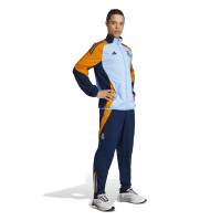 adidas Real Madrid Présentation Pantalon d'Entraînement 2024-2025 Bleu Foncé Orange Bleu Clair