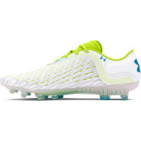 Under Armour Clone Magnetico Elite 3.0 Gazon Naturel Chaussures de Foot (FG) Blanc Vert Clair Bleu