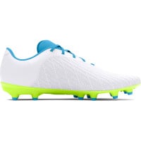 Under Armour Magnetico Select 3.0 Gazon Naturel Chaussures de Foot (FG) Blanc Bleu Vert