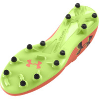 Under Armour Magnetico Pro 4.0 Gazon Naturel Chaussures de Foot (FG) Orange Vert