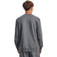 Under Armour Essential Fleece Crew Sweat-Shirt Gris Blanc