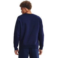 Under Armour Essential Fleece Crew Sweat-Shirt Bleu Foncé Blanc