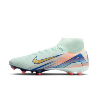 Nike Zoom Mercurial Superfly 10 Academy MDS Gazon Naturel Artificiel Chaussures de Foot (MG) Vert Menthe Bleu Rose Doré