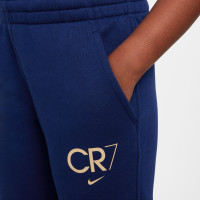 Nike CR7 Club Fleece Hoodie Trainingspak Kids Donkerblauw Goud