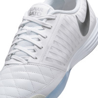 Nike Lunar Gato II Zaalvoetbalschoenen (IN) Wit Zilver