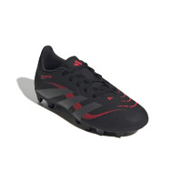 adidas Predator Club Gazon Naturel Gazon Artificiel Chaussures de Foot (MG) Enfants Noir Gris Rouge