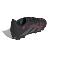 adidas Predator Club Gazon Naturel Gazon Artificiel Chaussures de Foot (MG) Enfants Noir Gris Rouge