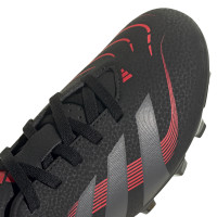 adidas Predator Club Gazon Naturel Gazon Artificiel Chaussures de Foot (MG) Enfants Noir Gris Rouge