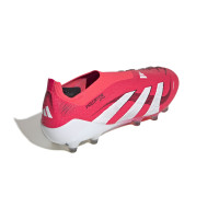 adidas Predator Elite Sans Lacets Gazon Artificiel Chaussures de Foot (AG) Rouge Blanc Noir