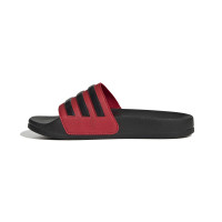 Claquettes de douche adidas Adilette pour enfants, noir et rouge