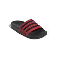 Claquettes de douche adidas Adilette pour enfants, noir et rouge