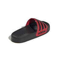 Claquettes de douche adidas Adilette pour enfants, noir et rouge