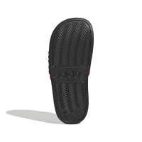 Claquettes de douche adidas Adilette pour enfants, noir et rouge