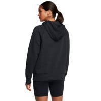 Under Armour Rival Fleece Wordmark Hoodie Dames Zwart Grijs Wit