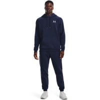 Under Armour Essential Fleece Pantalon de Jogging Bleu Foncé Blanc