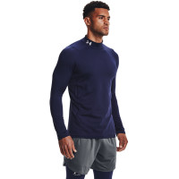 Sous-maillot à manches longues Under Armour ColdGear bleu foncé blanc