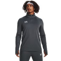 Survêtement Under Armour Challenger à 1/4 fermeture éclair gris foncé et blanc