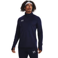 Survêtement Under Armour Challenger à 1/4 fermeture éclair bleu foncé et blanc