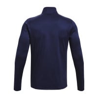 Survêtement Under Armour Challenger à 1/4 fermeture éclair bleu foncé et blanc