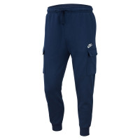 Pantalon cargo en polaire Nike Sportswear Club bleu foncé blanc