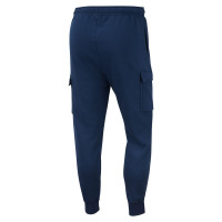 Pantalon cargo en polaire Nike Sportswear Club bleu foncé blanc