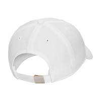 Casquette Nike Dri-Fit Club pour enfants, blanche et argentée