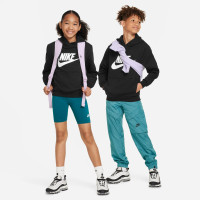 Nike Sportswear Club Big Logo Fleece Hoodie Kids Zwart Wit