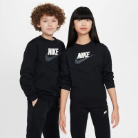 Survêtement Nike Sportswear Big Logo Crew pour enfants, noir, blanc, gris foncé