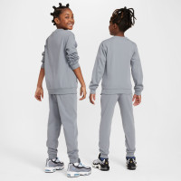 Survêtement Nike Sportswear Big Logo Crew pour enfant, gris, bleu, blanc, gris