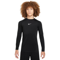 Nike Pro Ondershirt Lange Mouwen Kids Zwart Wit