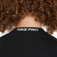 Nike Pro Ondershirt Lange Mouwen Kids Zwart Wit