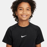 Sous-maillot Nike Pro à manches courtes pour enfants, noir et blanc