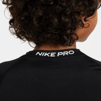 Sous-maillot Nike Pro à manches courtes pour enfants, noir et blanc