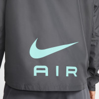 Survêtement Nike Sportswear Air entièrement zippé tissé gris foncé gris clair blanc