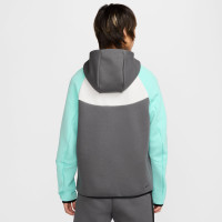 Nike Tech Fleece Sportswear Veste Gris Foncé Turquoise Blanc