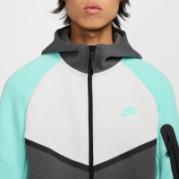 Nike Tech Fleece Sportswear Veste Gris Foncé Turquoise Blanc