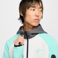 Nike Tech Fleece Sportswear Veste Gris Foncé Turquoise Blanc