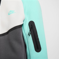 Nike Tech Fleece Sportswear Veste Gris Foncé Turquoise Blanc