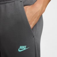 Nike Tech Fleece Sportswear Survêtement Gris Foncé Blanc Turquoise