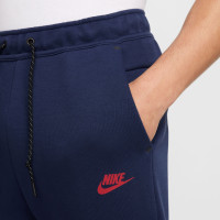 Nike Tech Fleece Sportswear Pantalon de Jogging Bleu Foncé Rouge